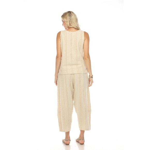 Frayed Belted Pant with pockets - Picture 3 of 3